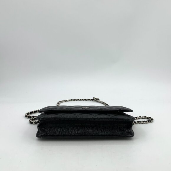 HW0896 Chanel Woc black diamond logo chain crossbody bag 19*3*11cm small - Picture 6 of 8